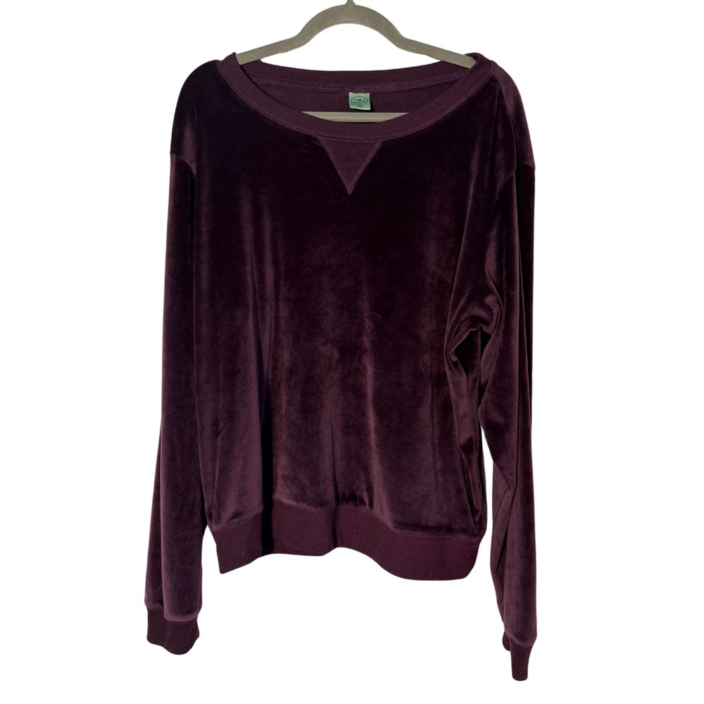 Honeydew Rich Purple Velour Sweatshirt XXL